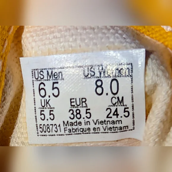 Vans Deadstock Sesame Street Yellow Canvas Shoes - Picture 7 of 9